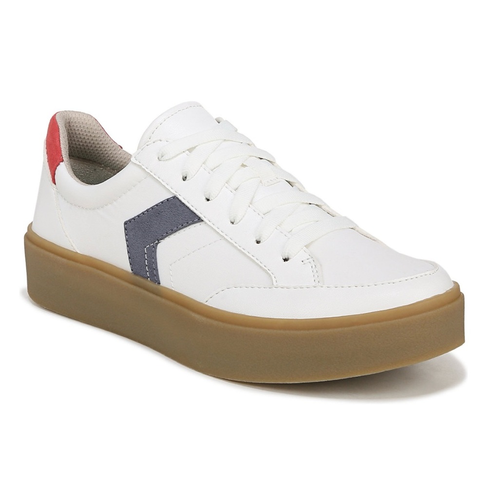 Dr. Scholl's White and Tan Women's Sneakers • Brand new, in original packaging. - Picture 1 of 12